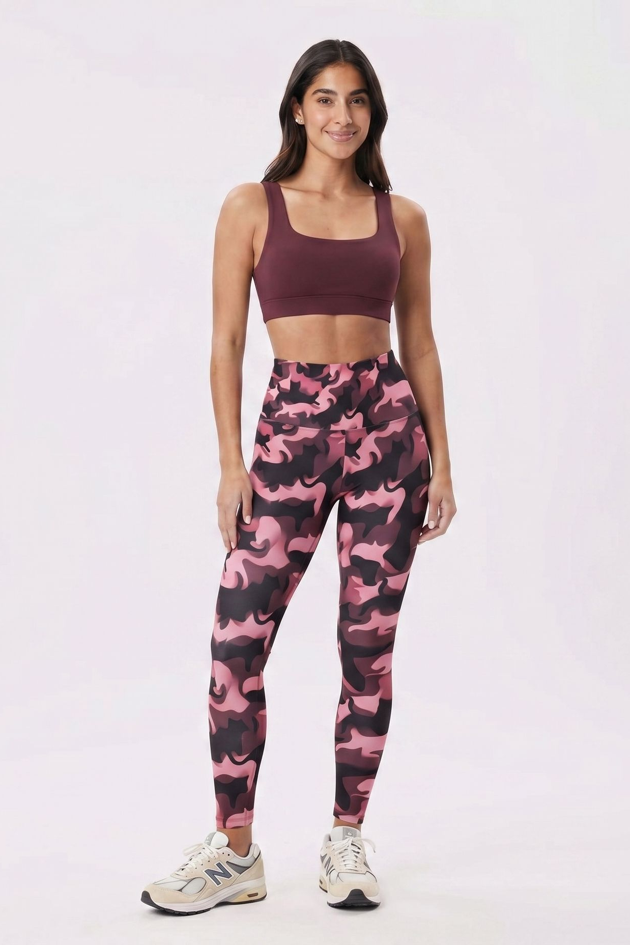 Pink Leopard-Print High-Waist Leggings