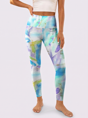 Colorful Brushstroke Leggings