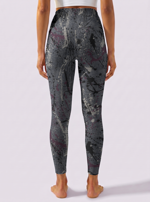 Grey Paint Splatter Leggings