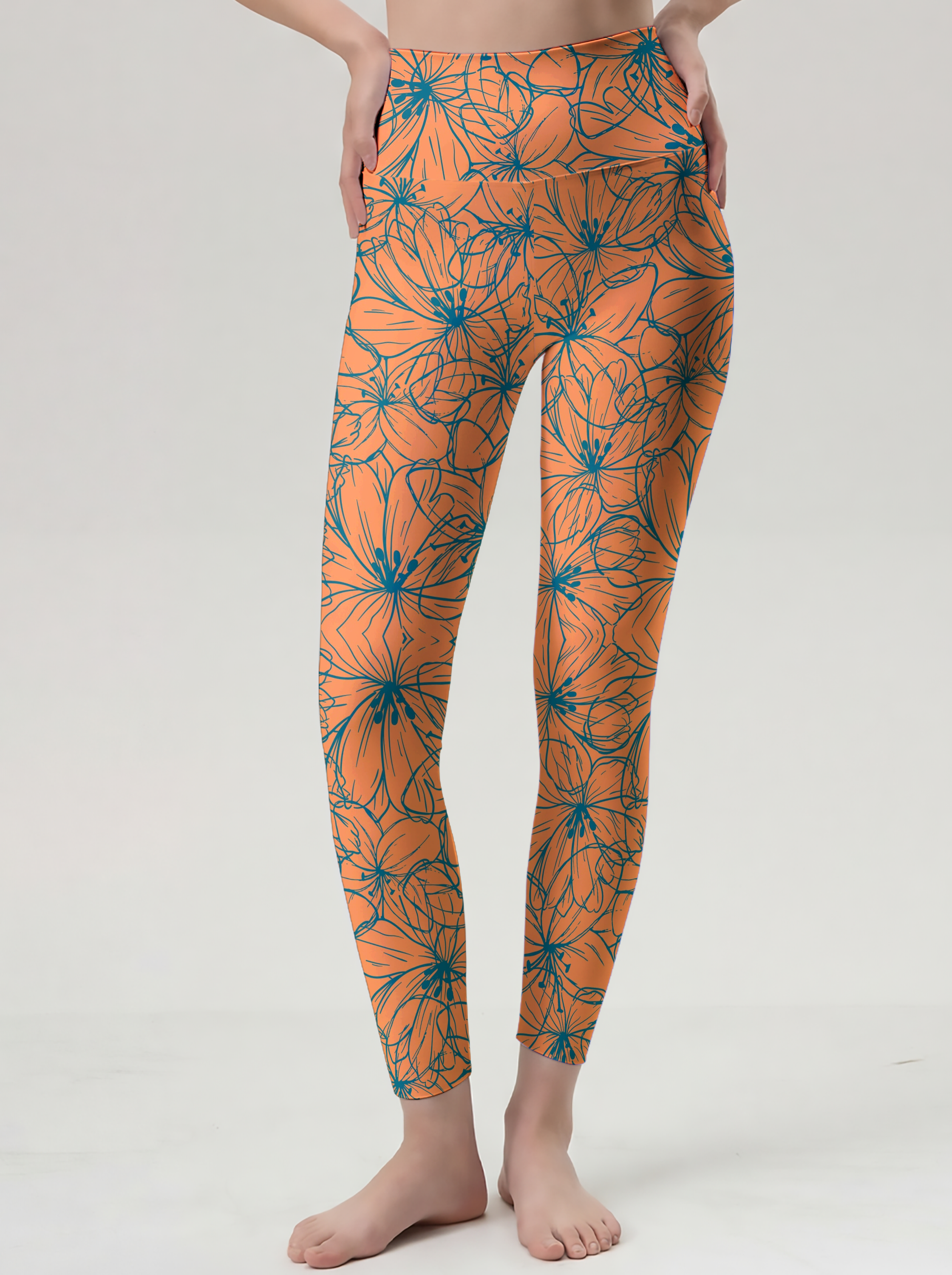 Citrus Petal Yoga Pants