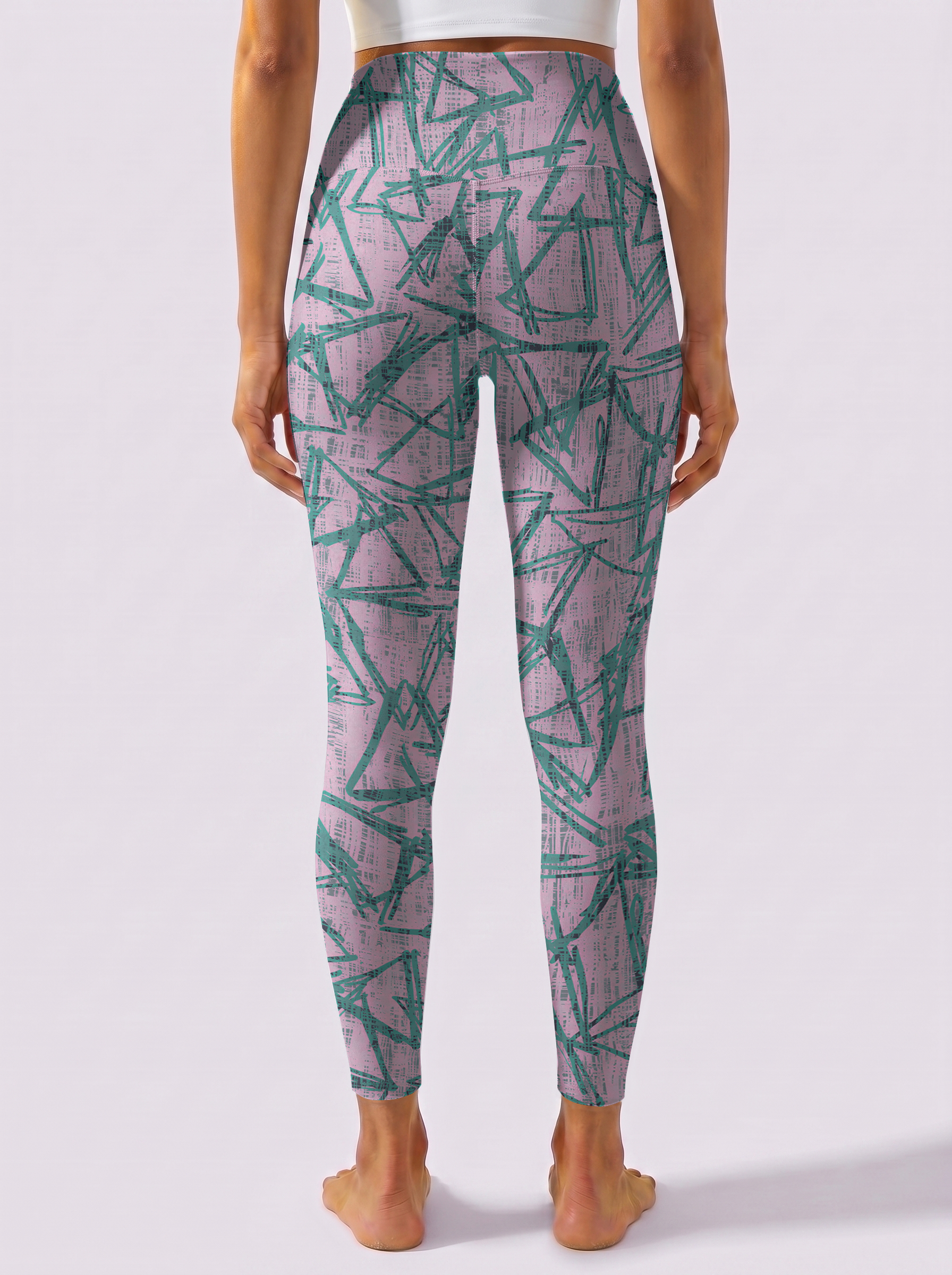 Pink & Green Graffiti Leggings