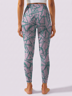 Pink & Green Graffiti Leggings