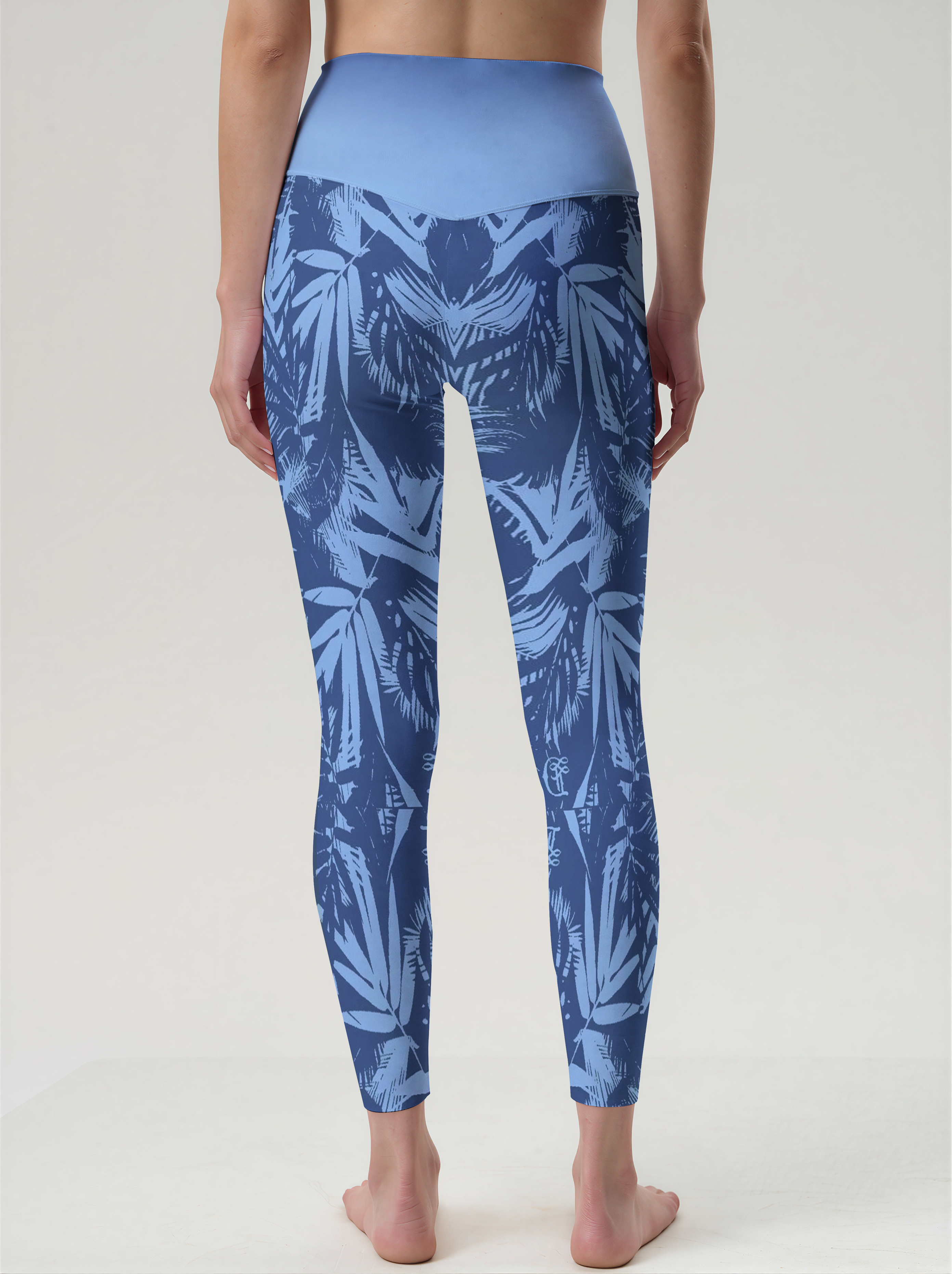 Indigo Bamboo High-Waist Yoga Leggings