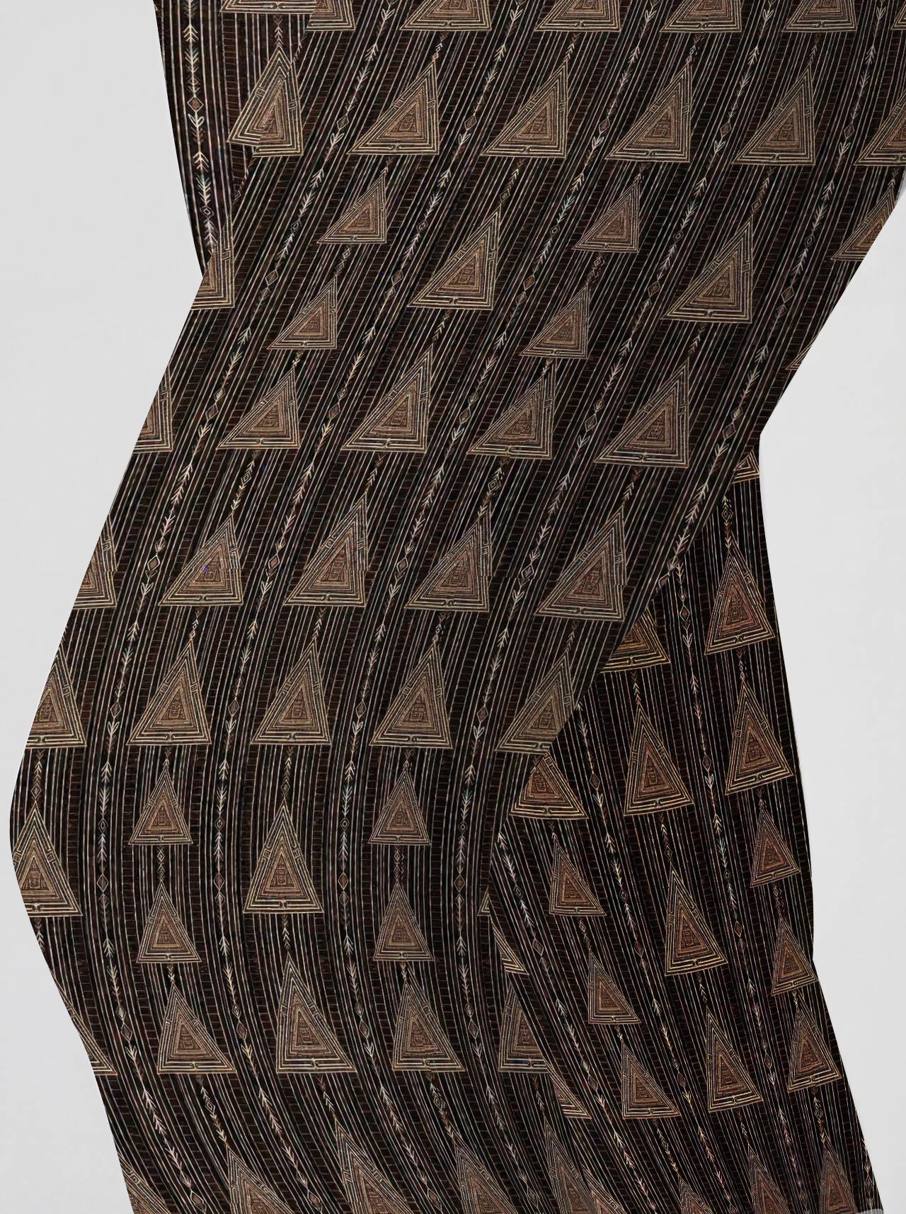 Black Gold Tribal Triangle Leggings