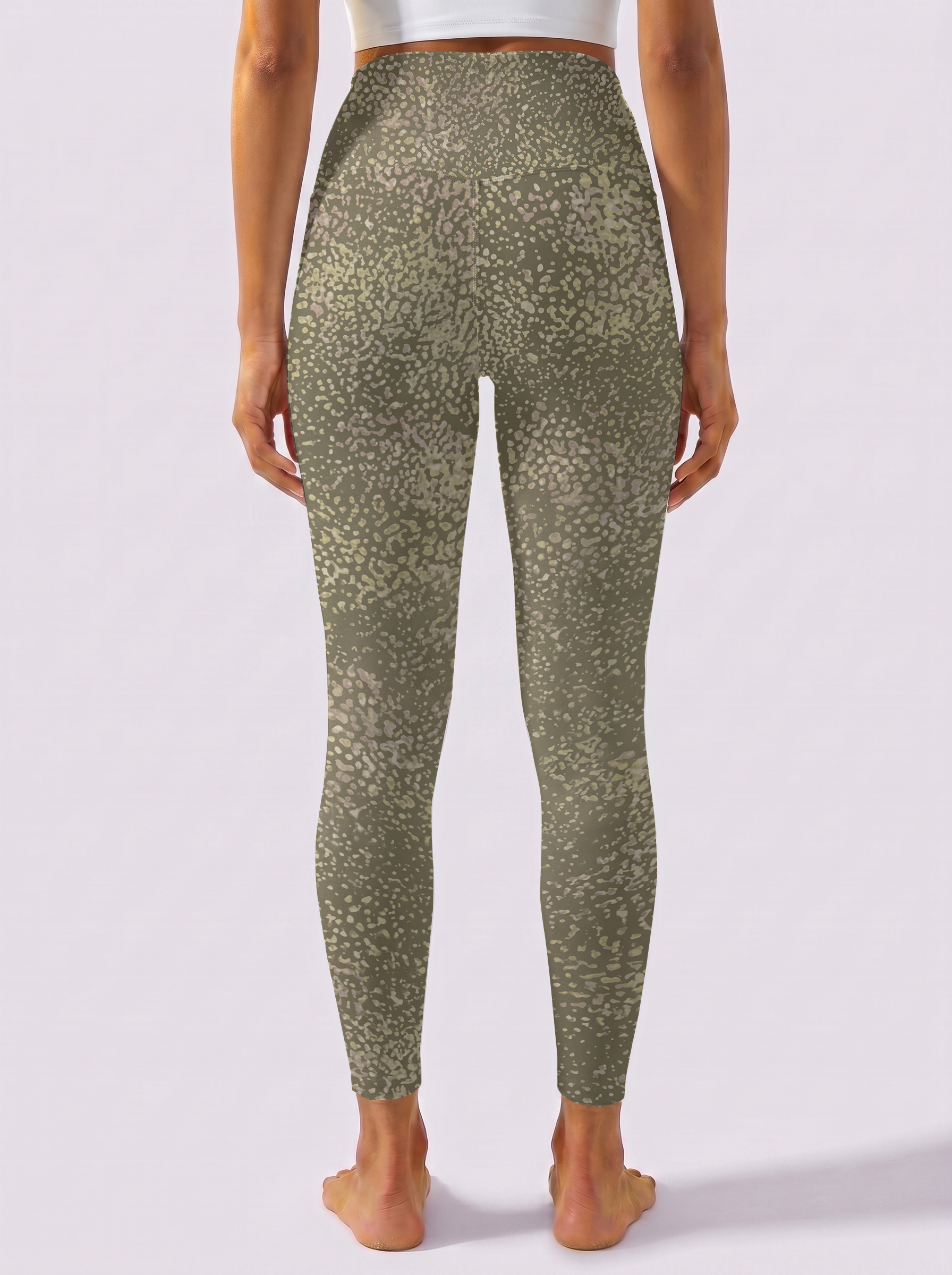 Olive Green Spot Leggings