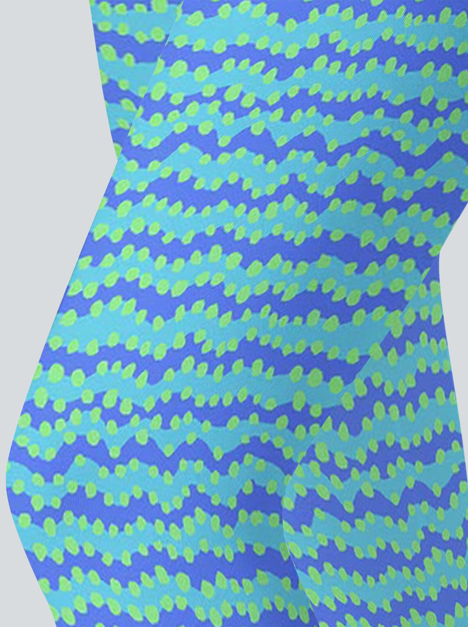Neon Wave Dot High-Waist Yoga Leggings