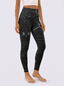 Noir Marble High-Waist Yoga Leggings