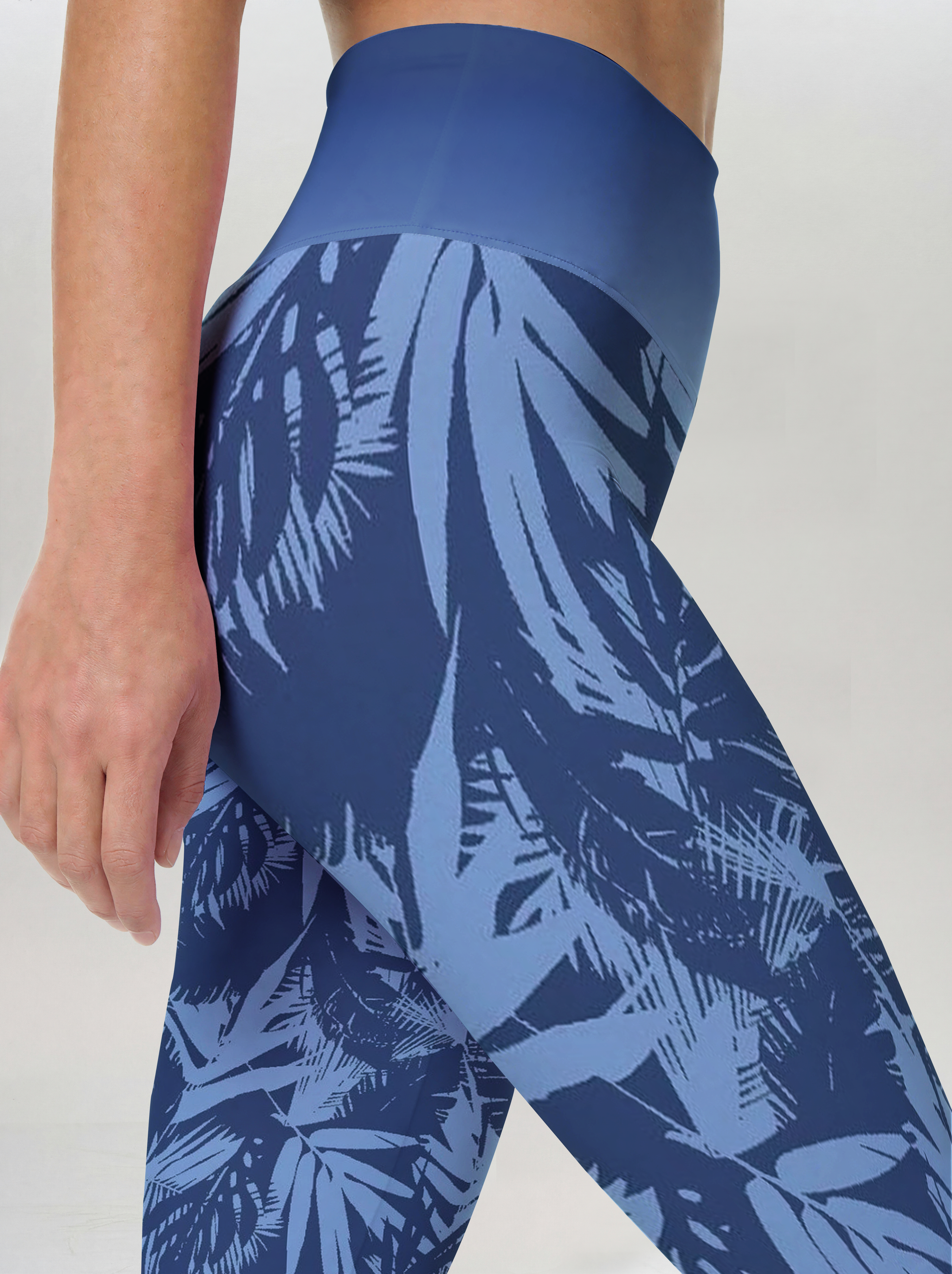 Indigo Bamboo High-Waist Yoga Leggings