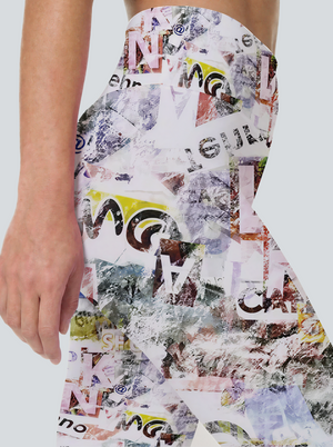 Collage Art Newspaper Leggings
