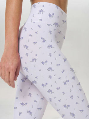 Lavender Sprig High-Waist Yoga Leggings