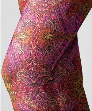 Fiery Mandala High-Waist Yoga Leggings
