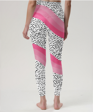 Pink Wave Dalmatian Leggings