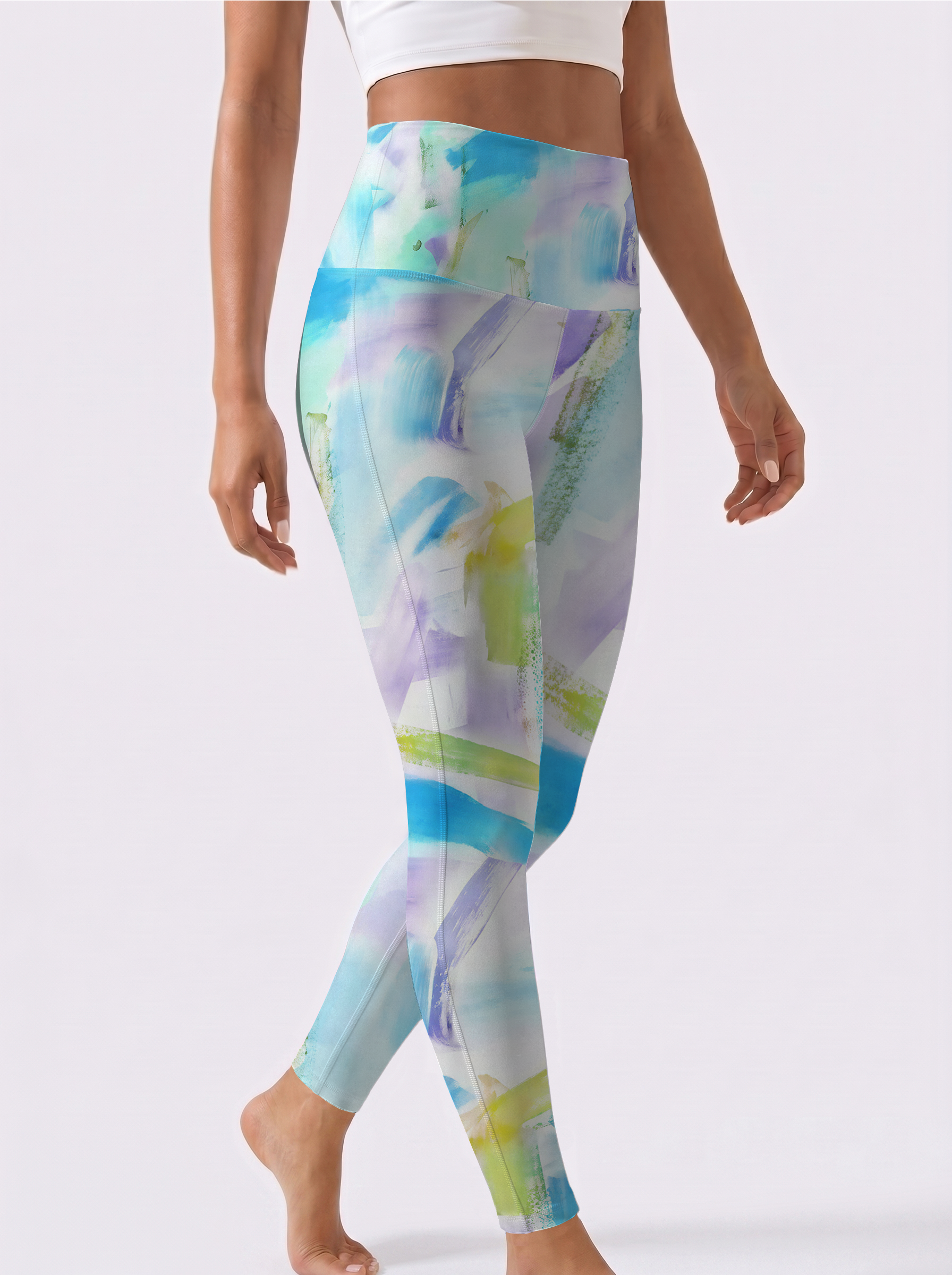 Colorful Brushstroke Leggings