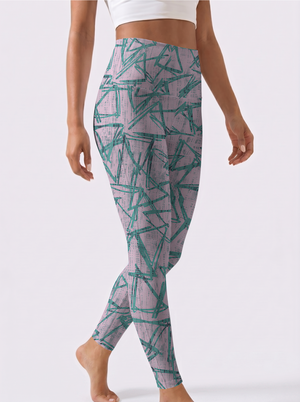 Pink & Green Graffiti Leggings