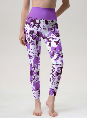 Purple Haze Abstract Splatter Leggings