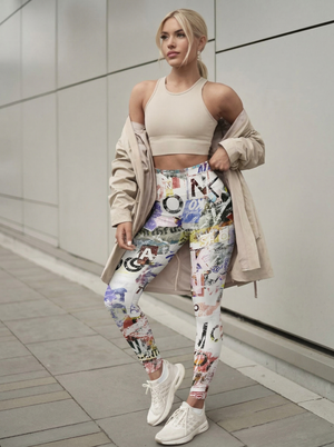 Collage Art Newspaper Leggings