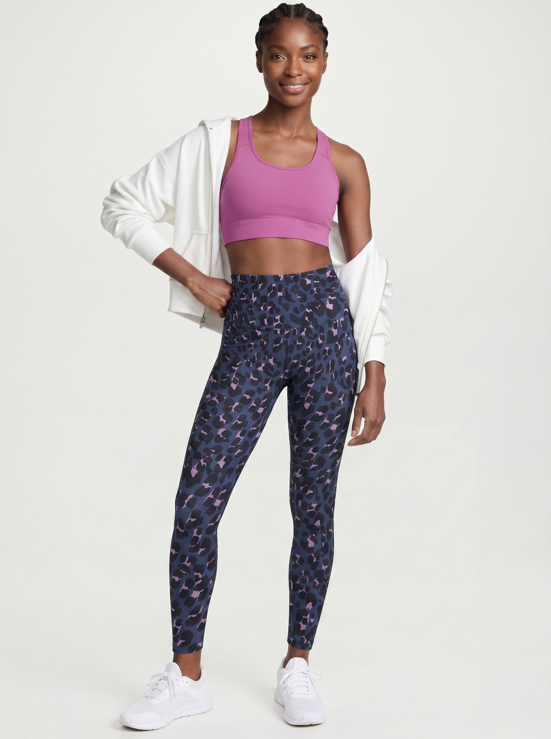 Purple-Blue Leopard Leggings