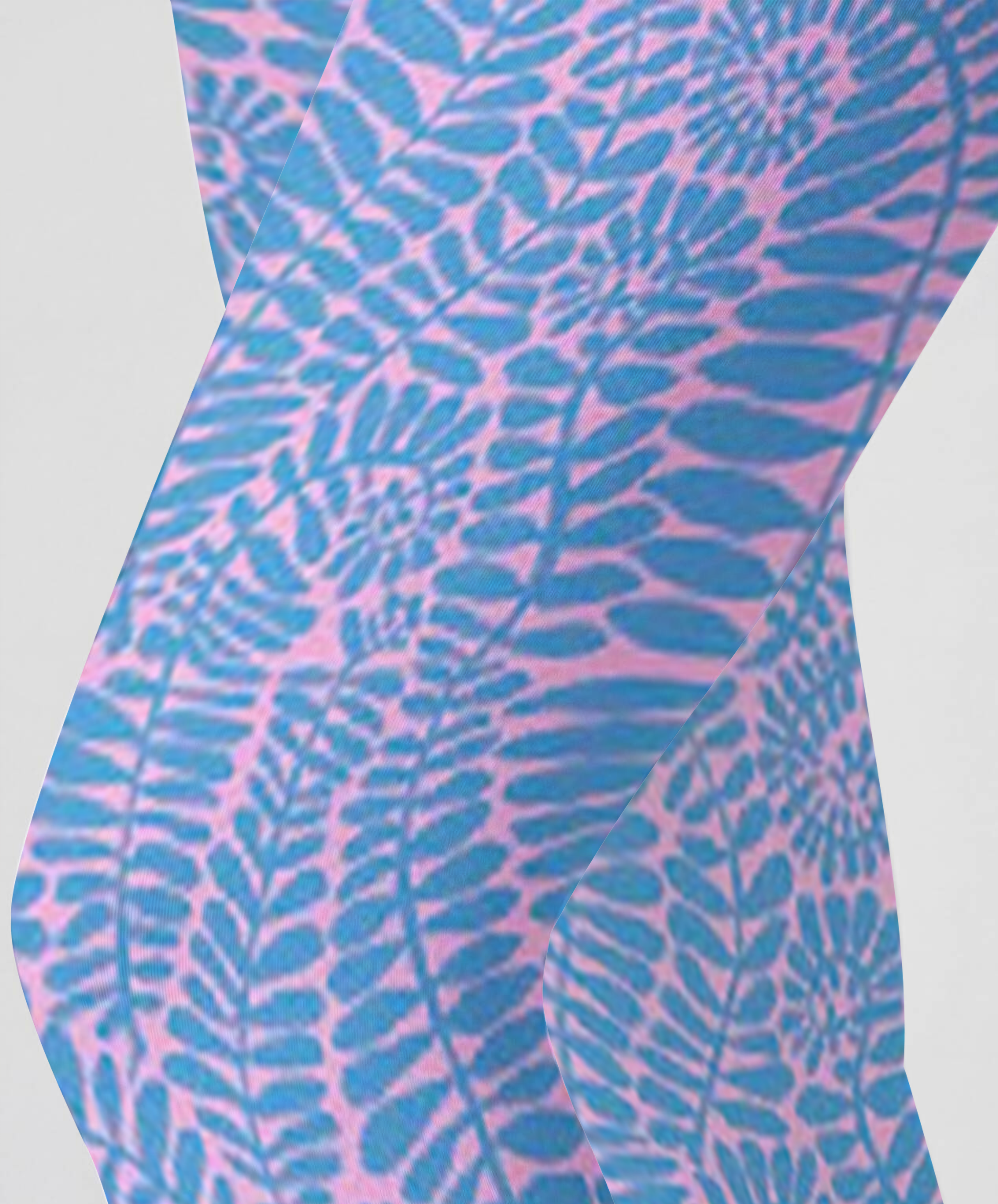 Blush Fern Frond High-Waist Yoga Leggings