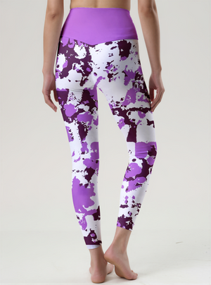 Purple Haze Abstract Splatter Leggings