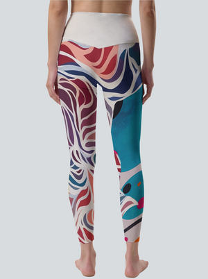 Vibrant Swirl Art Leggings