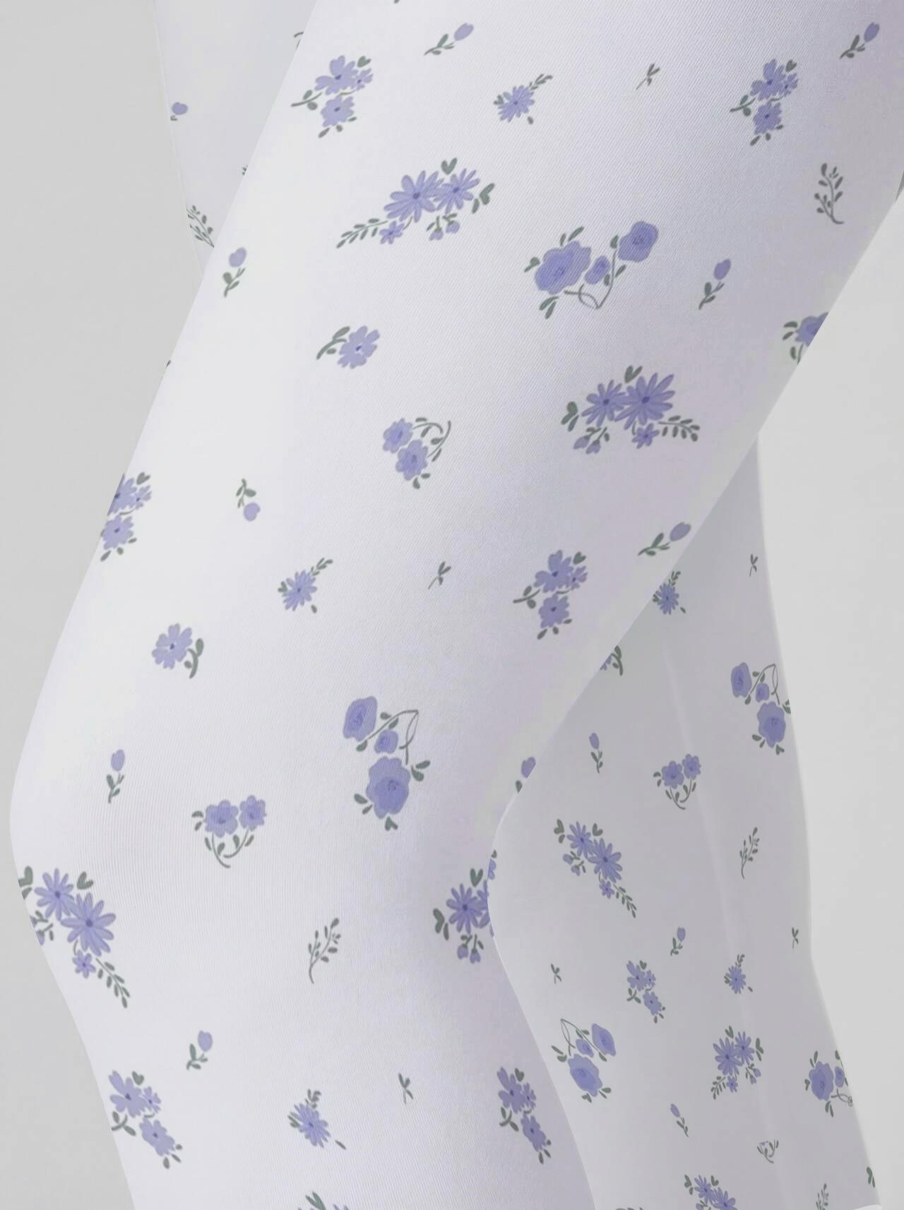 Lavender Sprig High-Waist Yoga Leggings