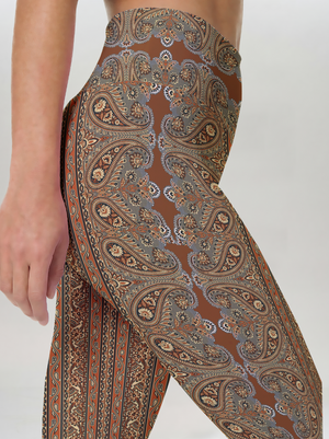 Boho Paisley Stripe Leggings