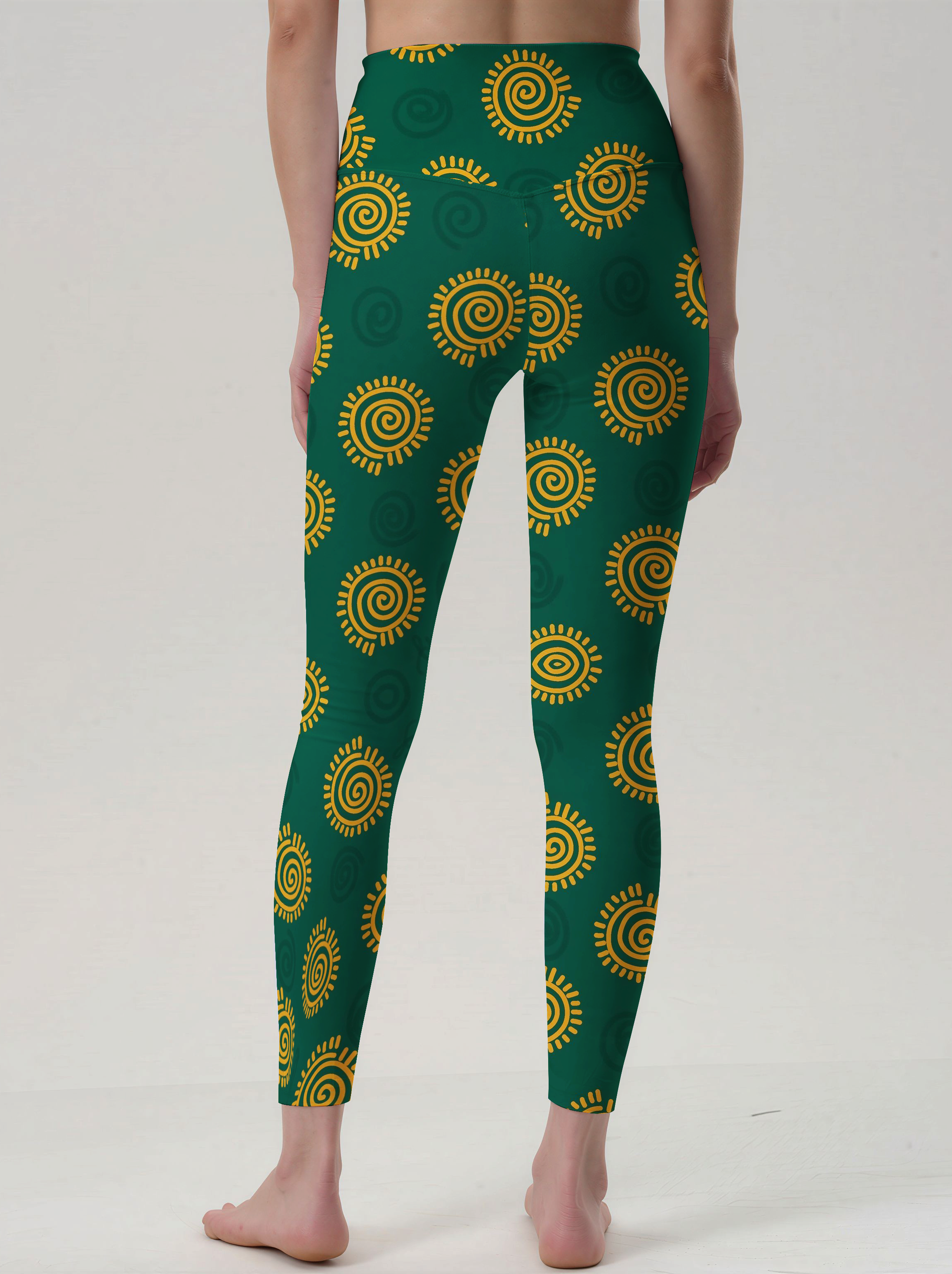 Sun Spiral Emerald Leggings