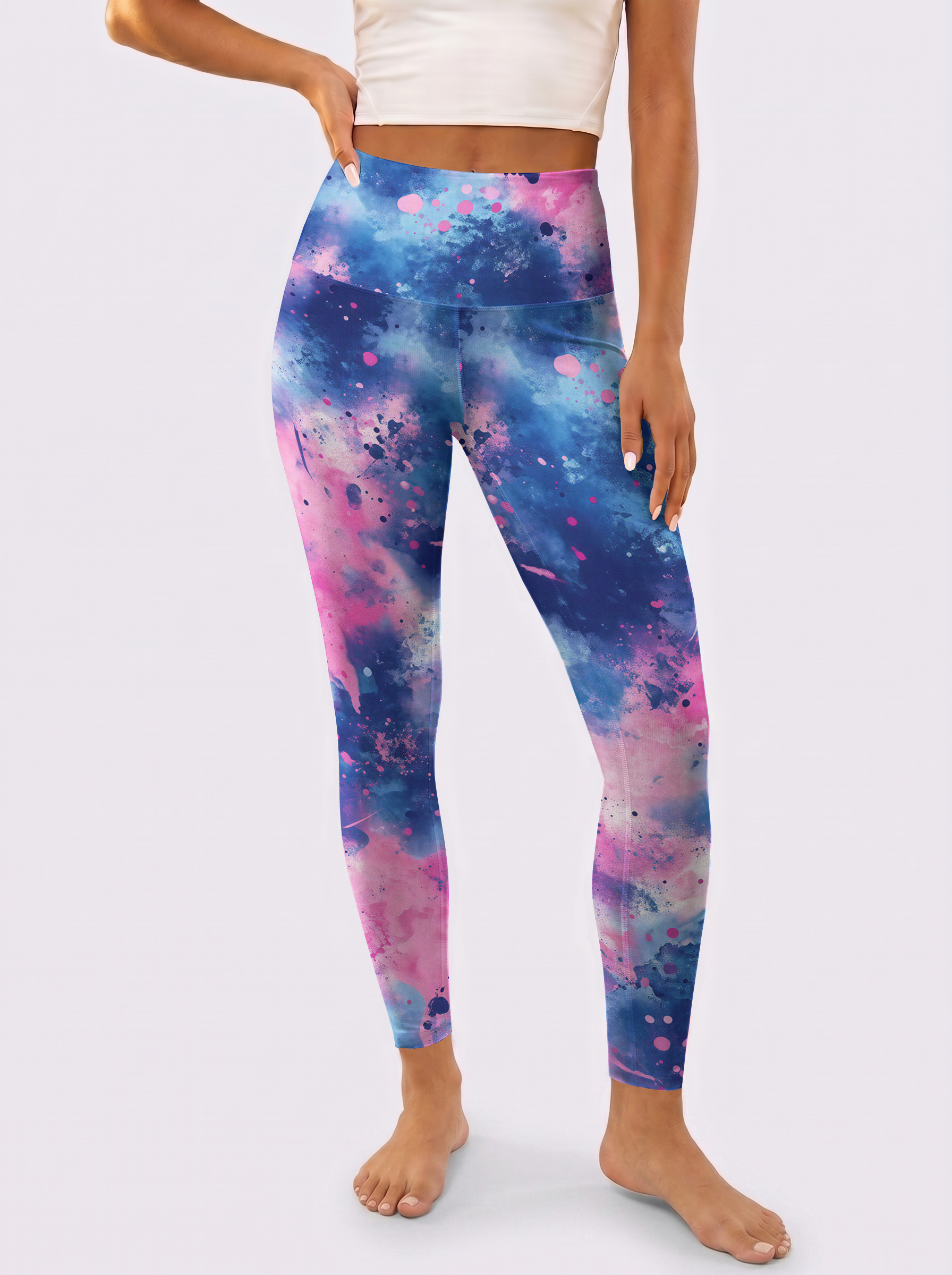 Blue & Pink Galaxy Leggings