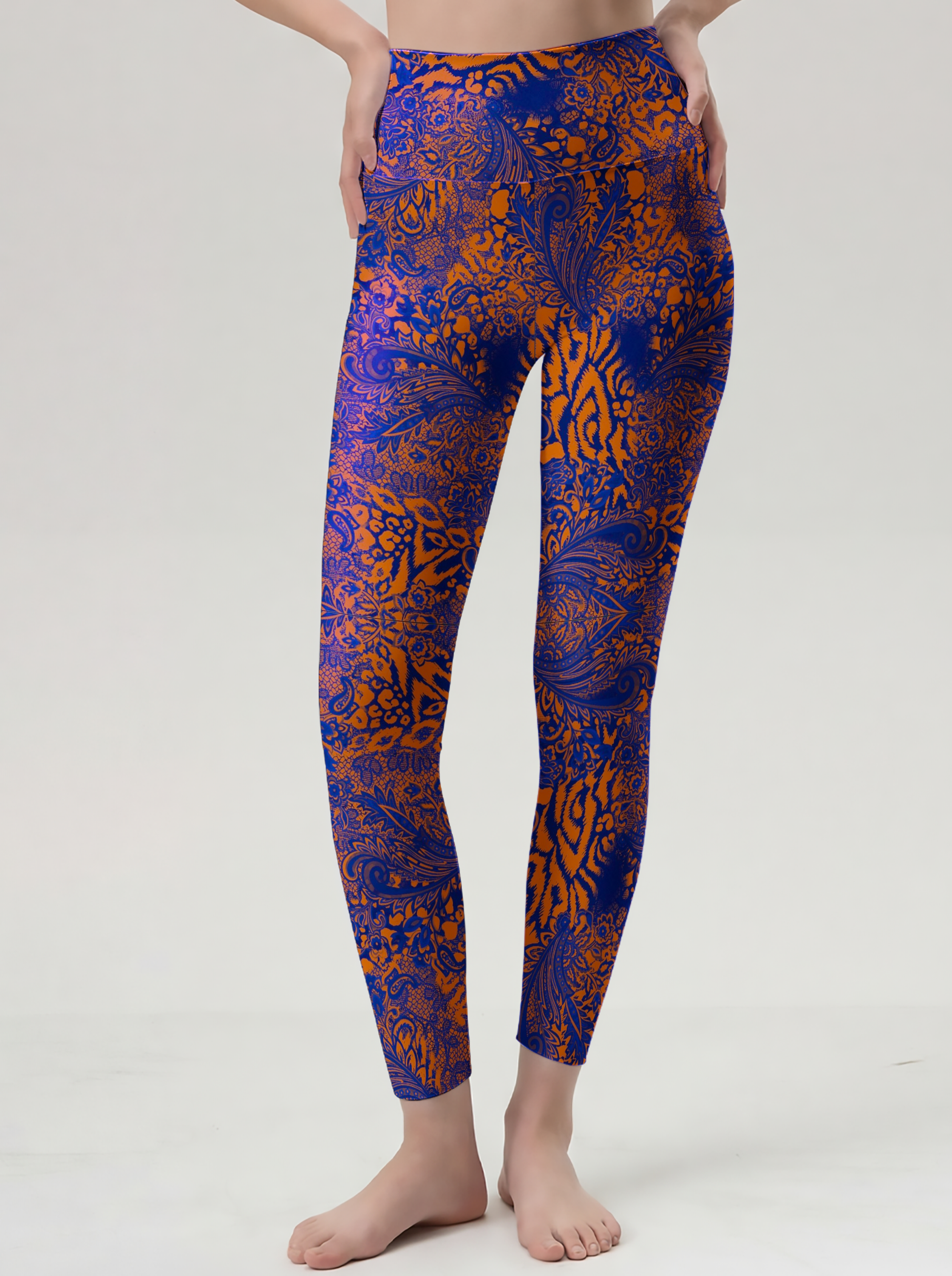 Boho Paisley Burst High-Waist Leggings