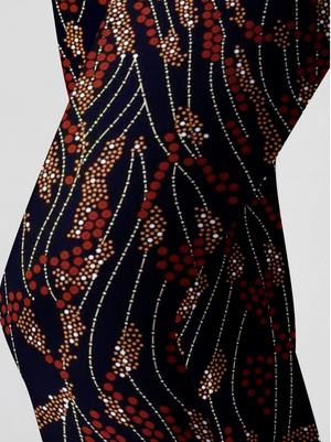 Aboriginal Dot Wave Leggings