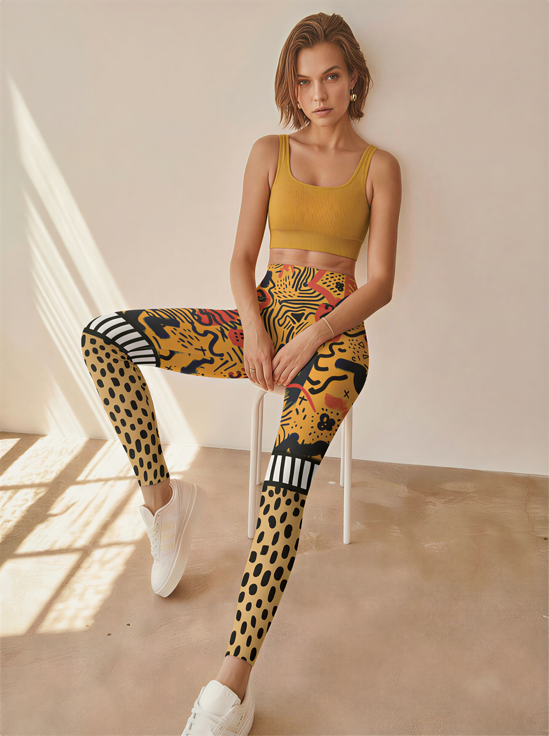 Memphis Graffiti Patchwork Leggings