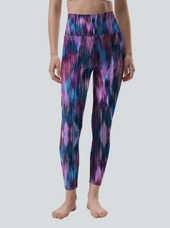 Purple Blue Streak Tie-Dye Leggings