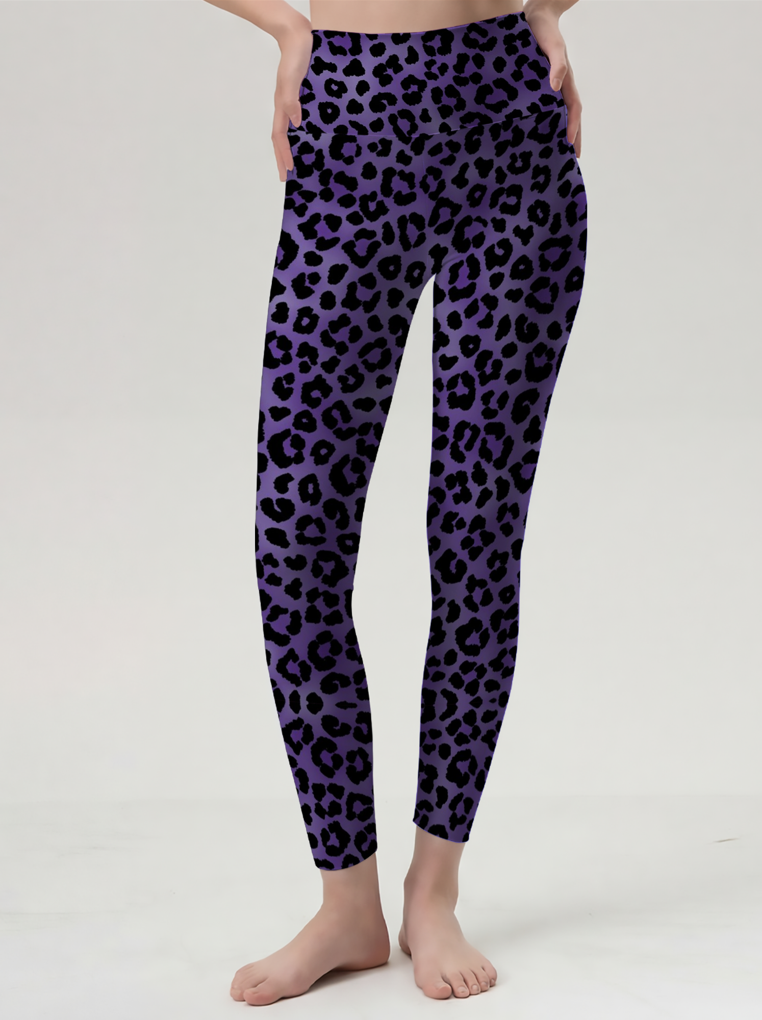 Midnight Purple Leopard Leggings