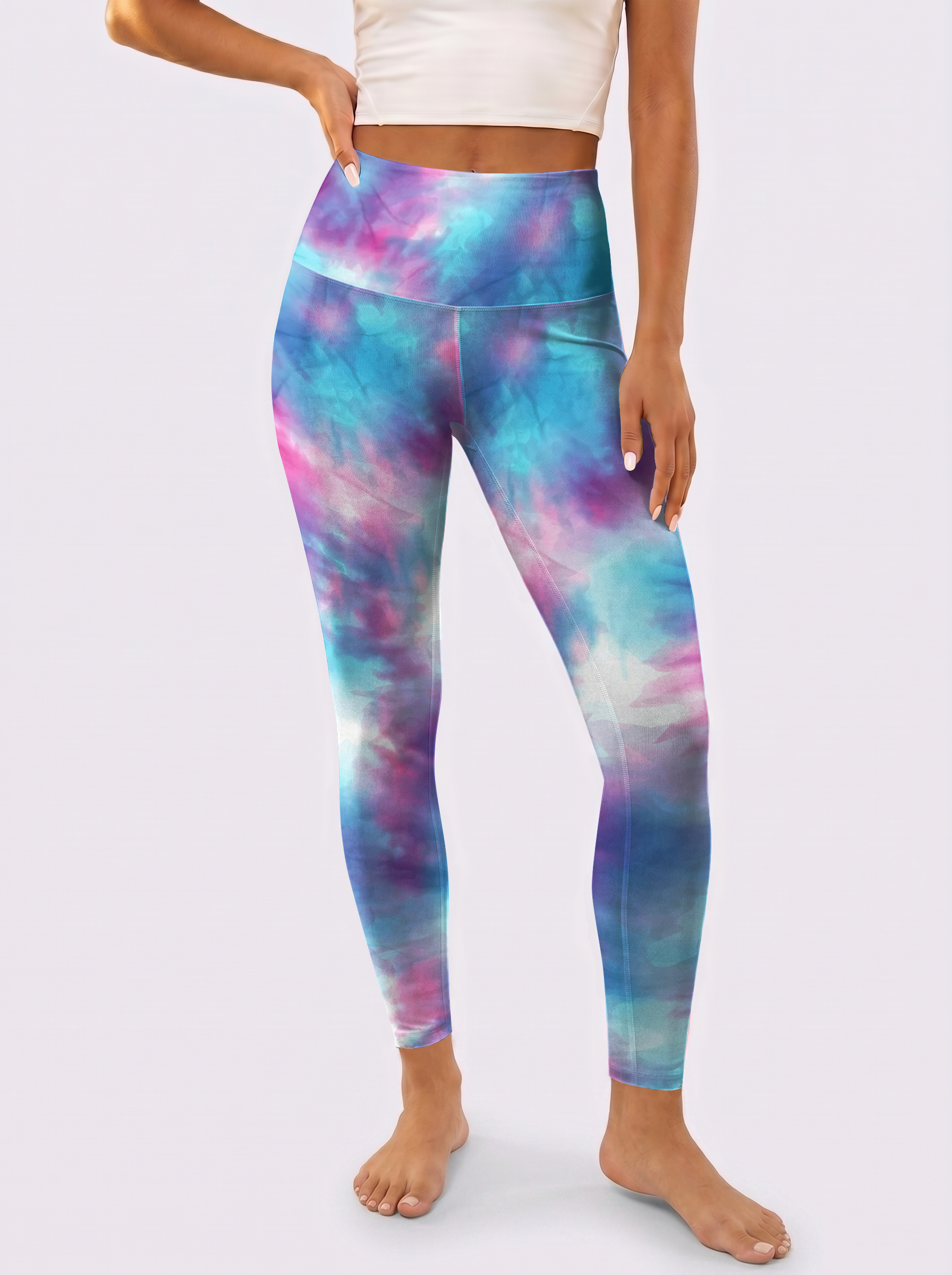 Blue & Pink Gradient Leggings