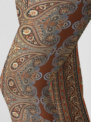 Boho Paisley Stripe Leggings