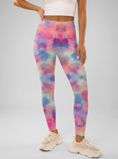 Watercolor Wash High-Waist Yoga Leggings
