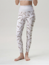 Snow Leopard Sprint High-Waist Yoga Leggings