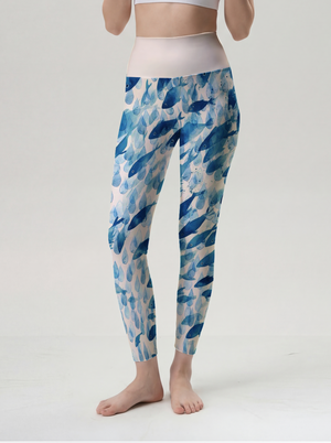 Water Ripple Fish Trend Yoga Pants