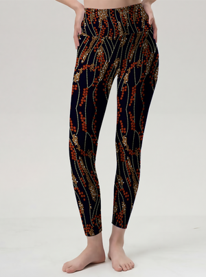 Aboriginal Dot Wave Leggings