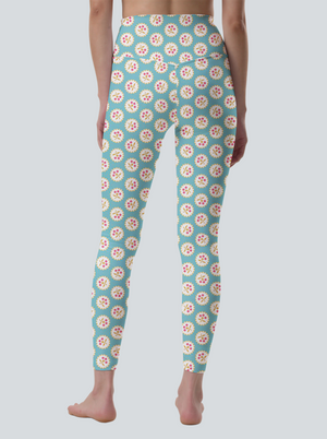 Lime Berries High-Waist Yoga Leggings