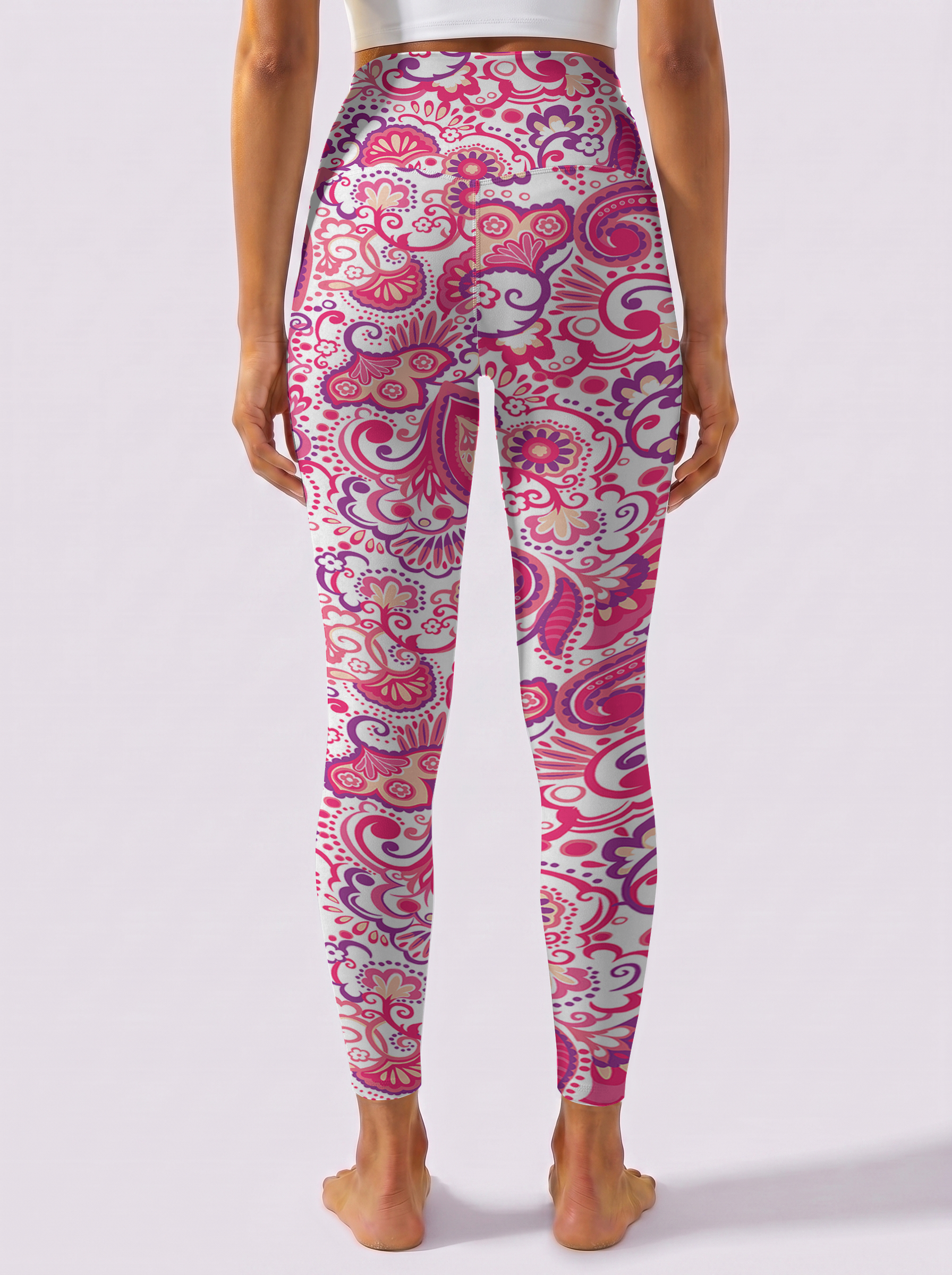 Pink Paislee Bloom Leggings