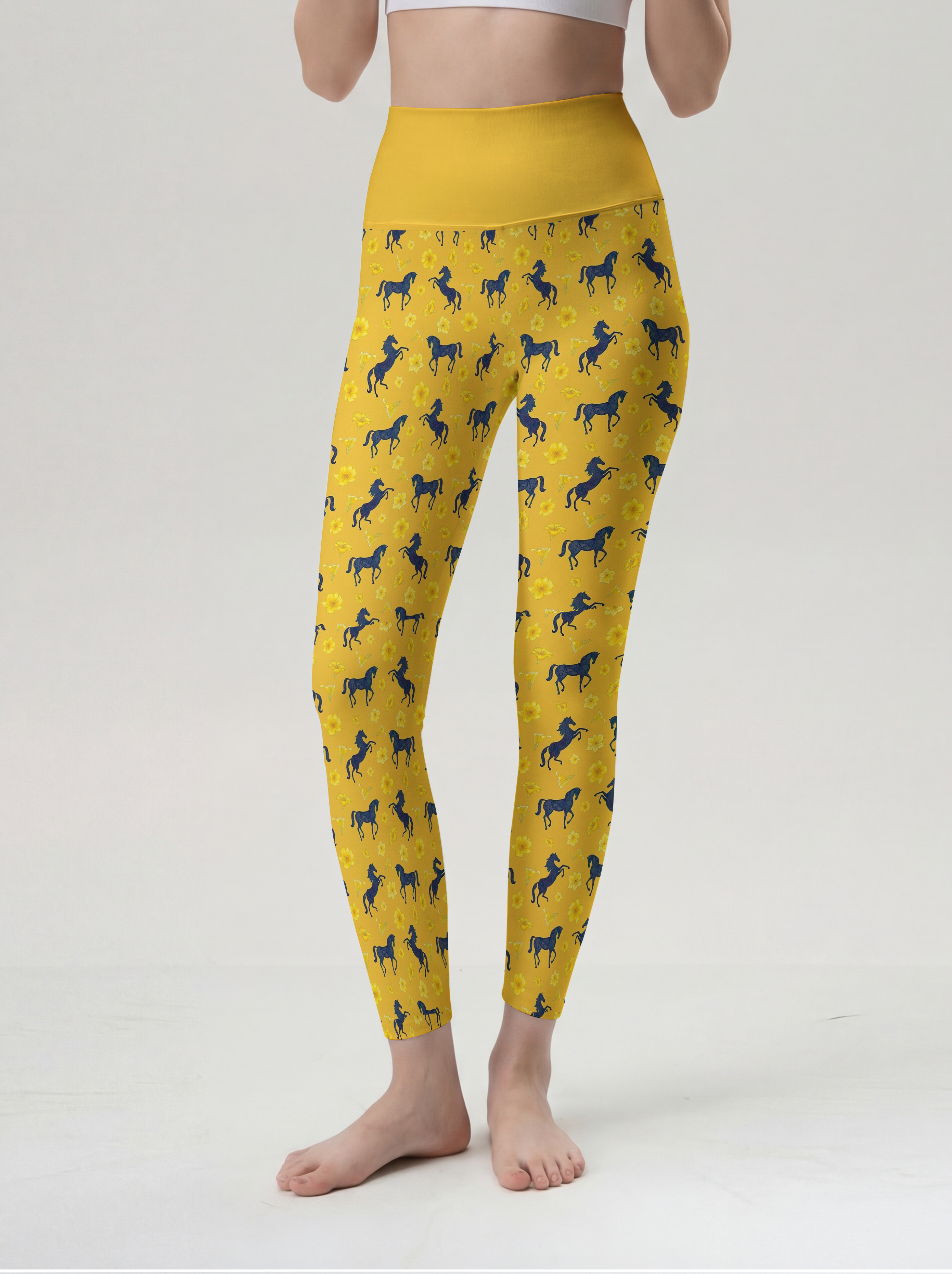 Golden Gallop High-Waist Yoga Leggings