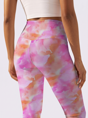 Pink & Orange Gradient Leggings