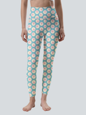 Lime Berries High-Waist Yoga Leggings