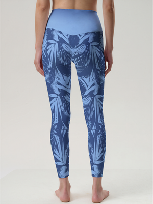 Indigo Bamboo High-Waist Yoga Leggings