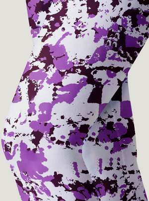 Purple Haze Abstract Splatter Leggings