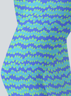 Neon Wave Dot High-Waist Yoga Leggings