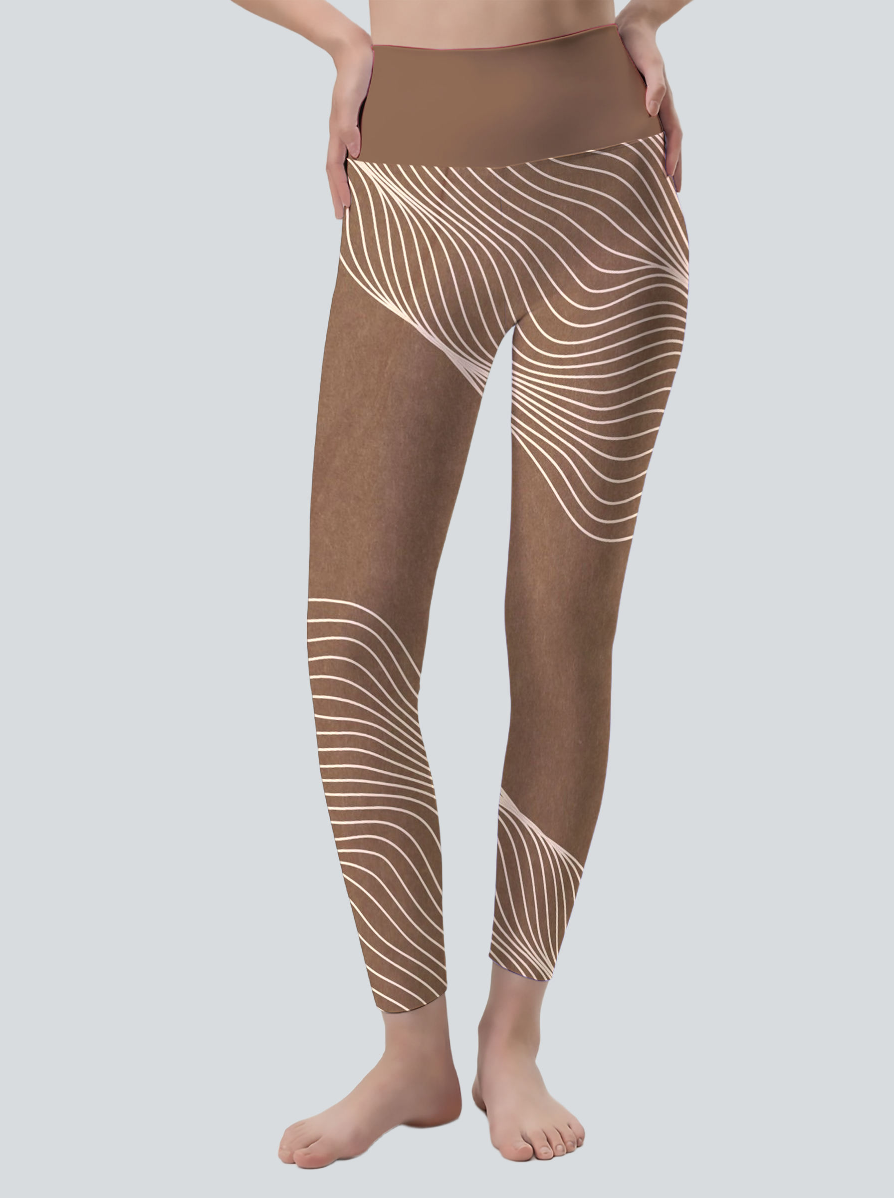 Dune Ripple High-Waist Yoga Leggings