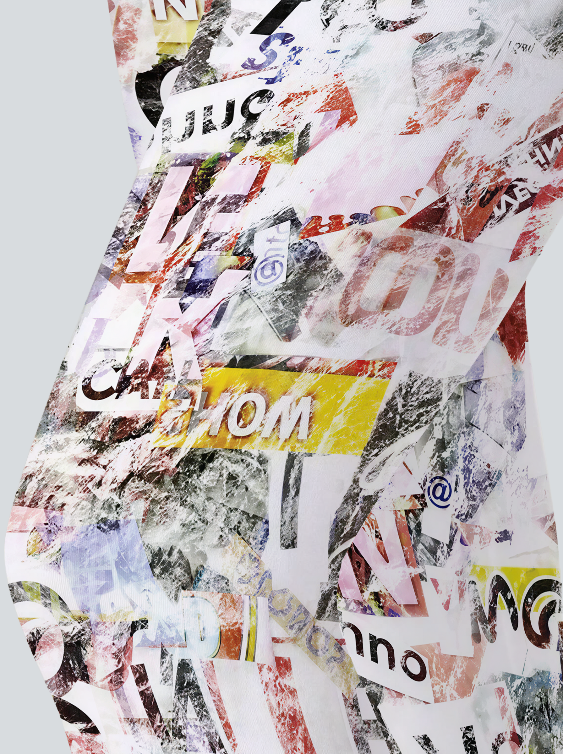 Collage Art Newspaper Leggings