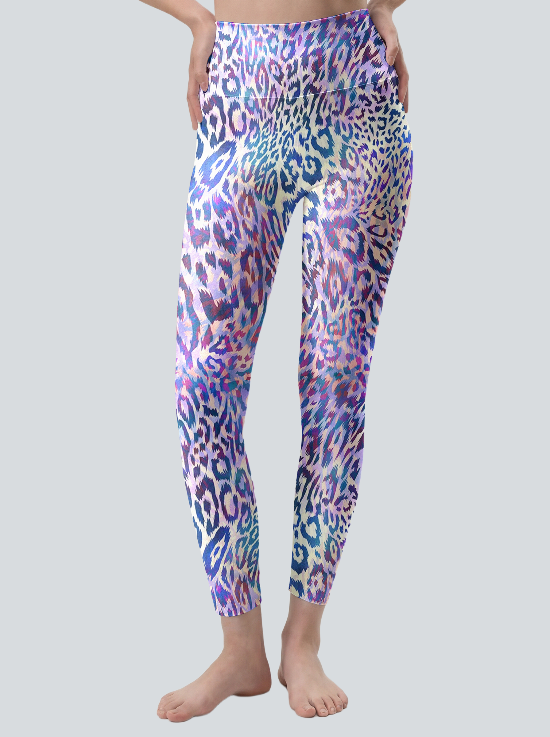 Holographic Leopard High-Waist Yoga Leggings